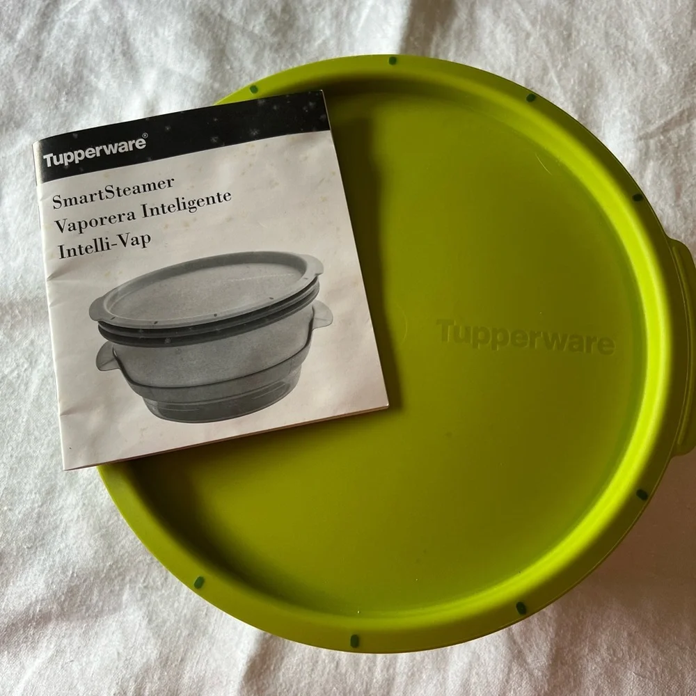 Tupperware Lime and Forest Green Steamer Set